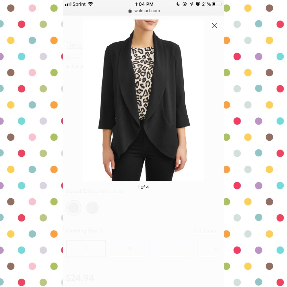 NWOT Drape Front Blazer